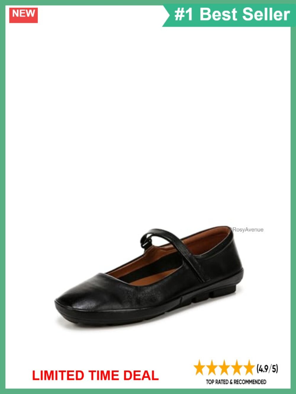 Naturalizer Behold2 Leather Mary Jane Flats Comfort Walking Shoes